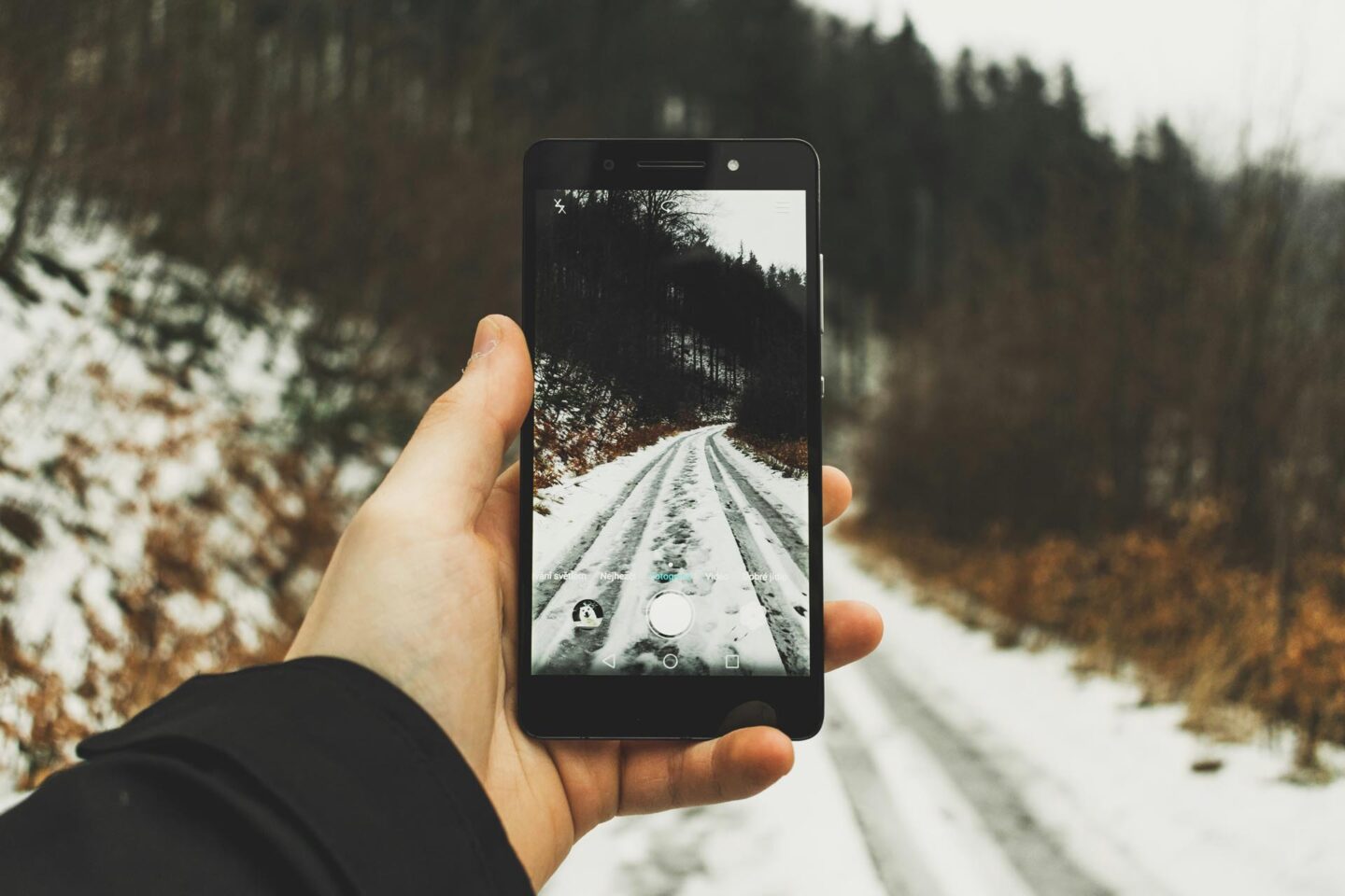 Una persona tomando una imagen - Picture, la adecúa a cada tamaño de pantalla,